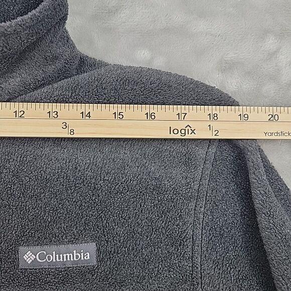 Columbia Mens Gray Fleece Jacket Size Medium Full Zipper Soft Great Condition - Picture 7 of 10